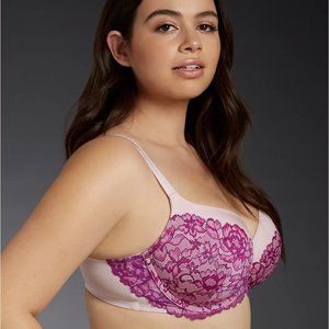 Torrid Lace Print Microfiber Sexy T-Shirt Bra 46C